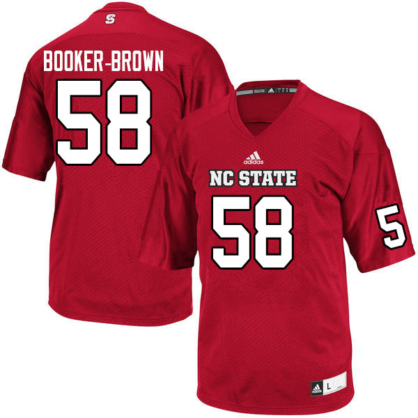 Men #58 Nick Booker-Brown NC State Wolfpack College Football Jerseys Sale-Red